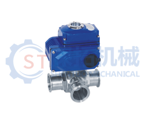 衛生級電動三通快裝球閥Q984F-16P